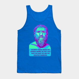 Plato Portrait and Quote Tank Top